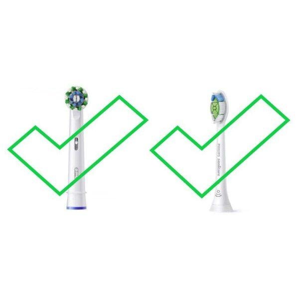 Image showing an oral-b toothbrush head ticked and a phillips sonicare ticked