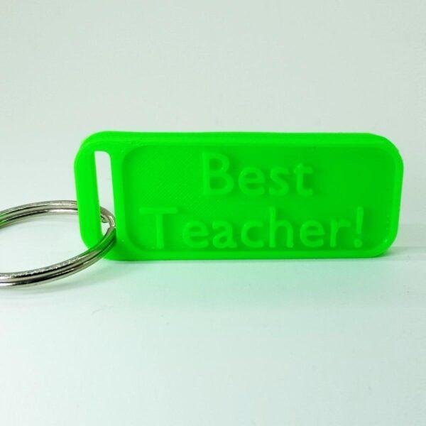 3D printed personalised green keyring