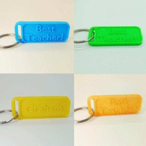 Conic-Collection Peronsalised keyring party pack (10) image of 4 different colour keyrings