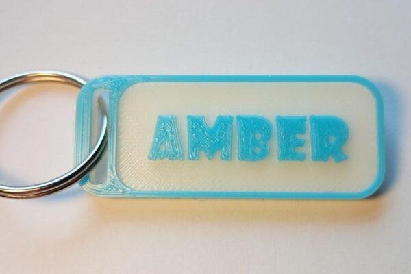 Jura Personalised keyring blue and party pack