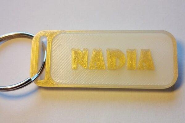 Jura Personalised keyring gold and party pack