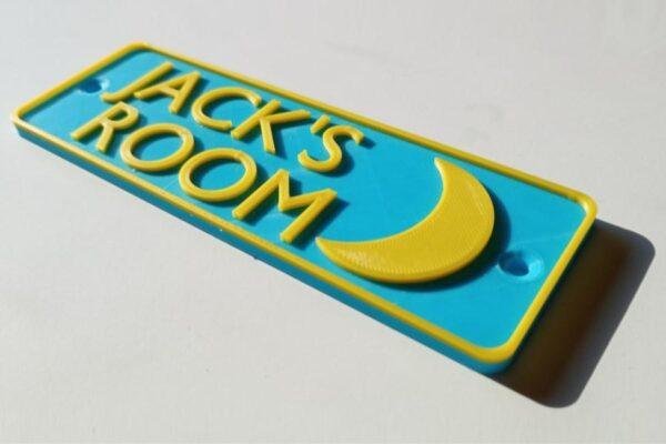 Loxley Kids Personalised Door Sign side view