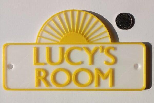 Aber Kids Personalised Door Sign front view