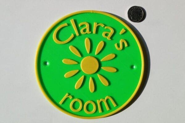 Gala Kids Personalised Door Sign front view