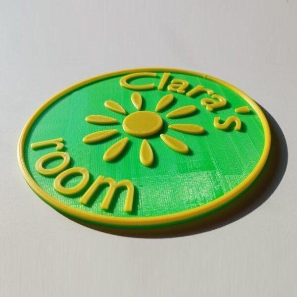 Gala Sign Front image Personalised 3d prints Gala Door sign