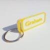 Jura Personalised keyring yellow and party pack