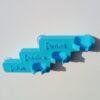 Whinfell 3 person blue toothbrush head holder