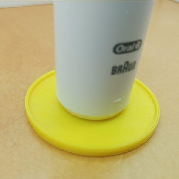 one person electric toothbrush holder for oral-b toothbrushes yellow
