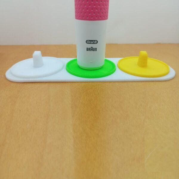 three person electric toothbrush holder for oral-b toothbrushes