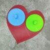 Red couples heart shaped toothbrush holders with extra colours