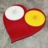 Red couples heart shaped toothbrush holders with extra colours