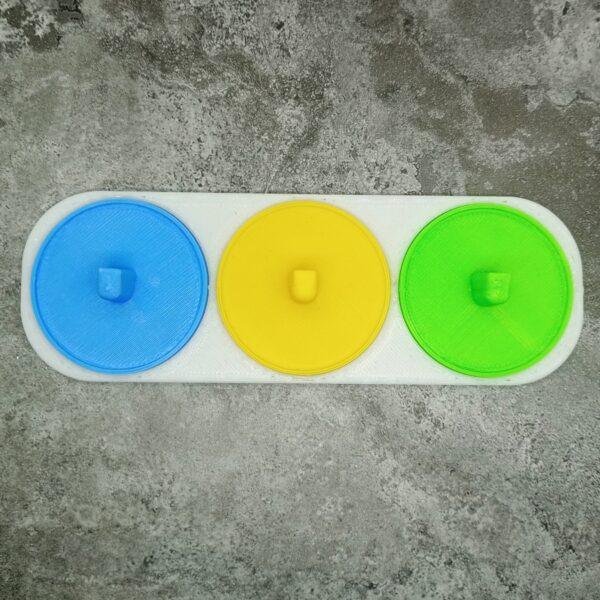 Toothbrush holder multi-coloured for oral-b electric toothbrushes 3 person