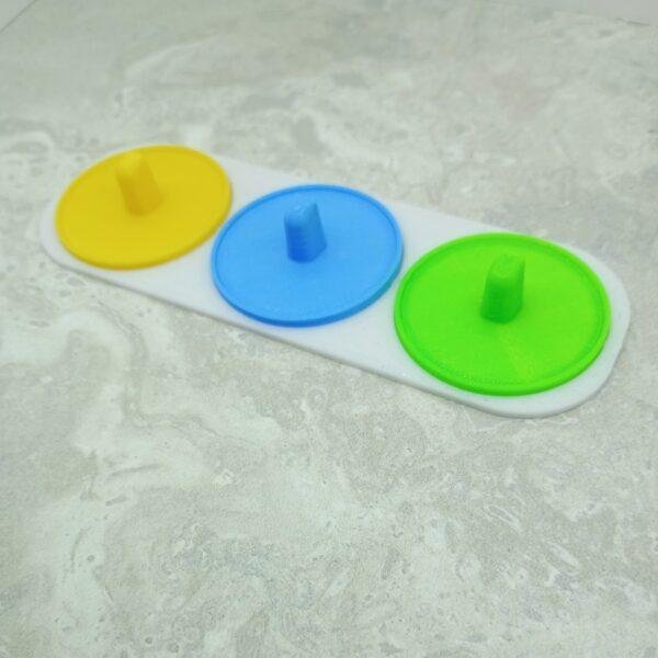 Toothbrush holder multi-coloured for oral-b electric toothbrushes 3 person