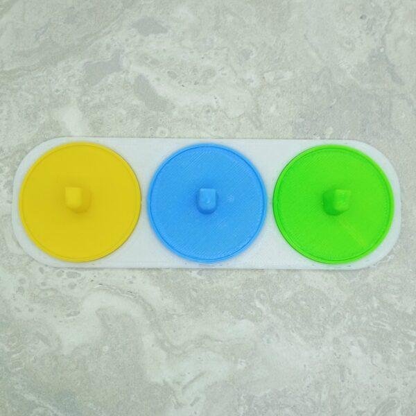 Toothbrush holder multi-coloured for oral-b electric toothbrushes 3 person