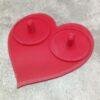 Red couples heart shaped toothbrush holders