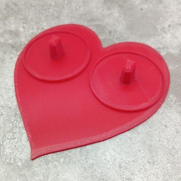 Red couples heart shaped toothbrush holders