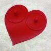 Red couples heart shaped toothbrush holders