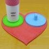 Heart shape oral b for couples toothbrush holder