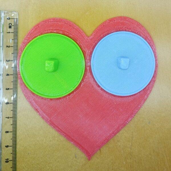 Heart shape oral b for couples toothbrush holder red