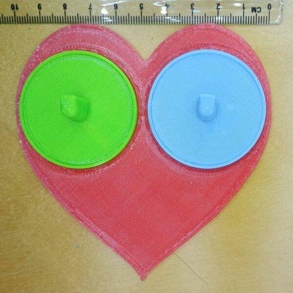 Heart shape oral b for couples toothbrush holder red